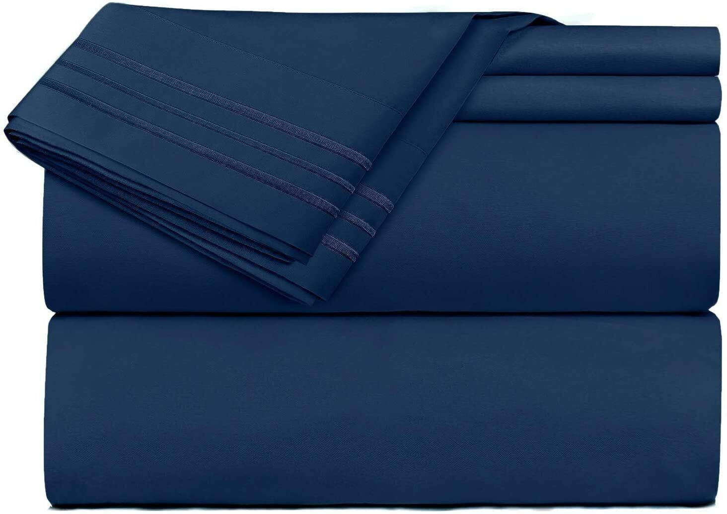 Split Top Flex King Sheet 4 pc set For Sleep Number Bed 1900 Count Deep Pockets