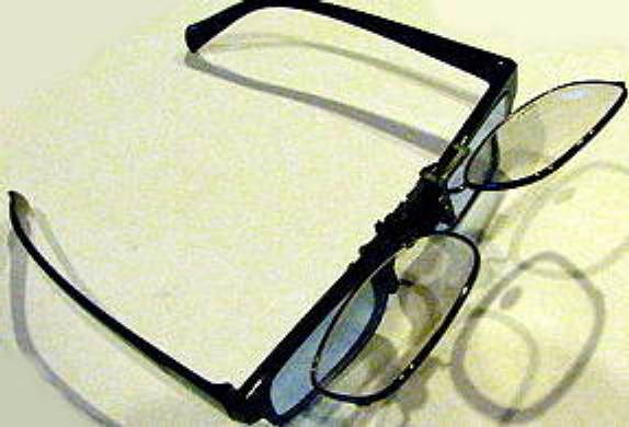 Devardi Glass~Aero-Pro Optics Clip-on Flip-up Magnifier Glasses 2.5 X ~Lampwork