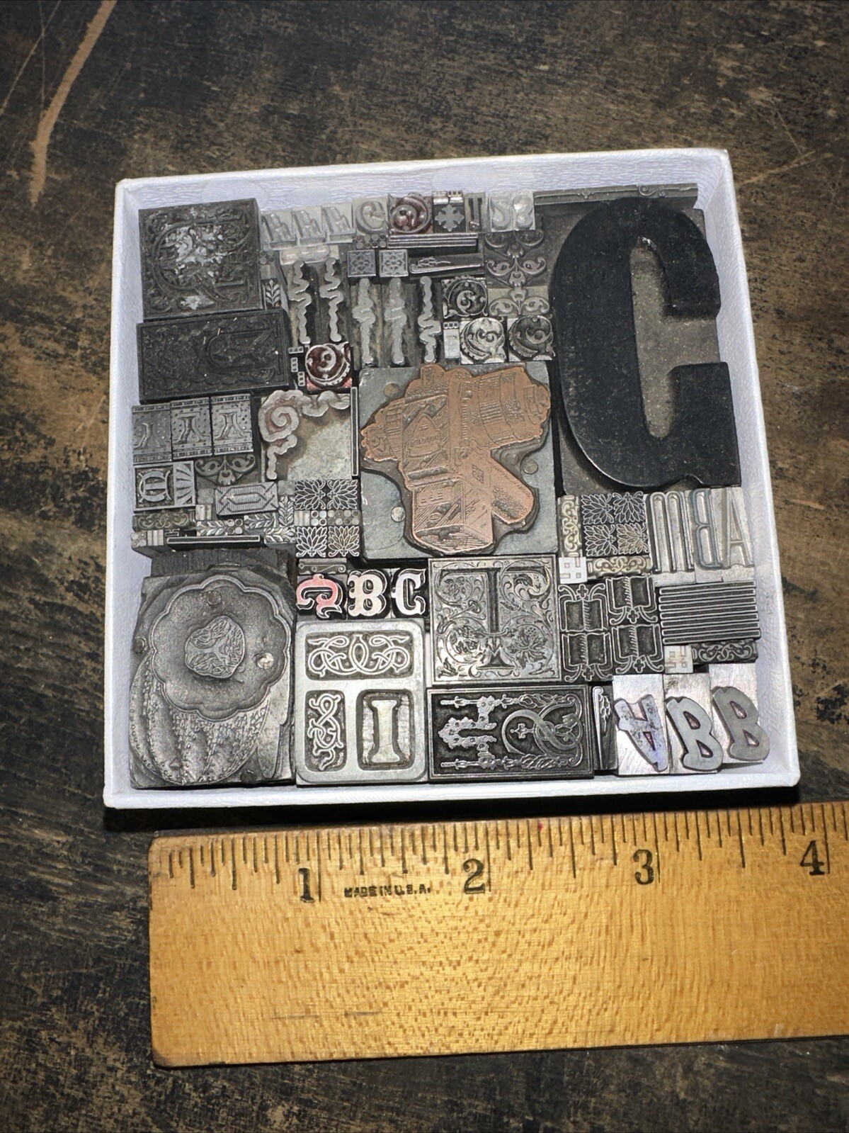 Printing Blocks Lead Ornamentals Borders Dingbats. Beautiful Variety!! #QQ