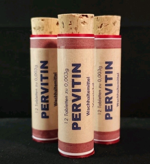 EMPTY! WW2 Pervitin Vial Replica 3D Printed Durable 3-Pack - 1:1 Scale US SELLER
