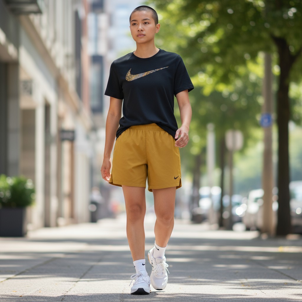 Nike Dri-FIT Fitness Tee T-Shirt FJ2464-010 Swoosh Gold Men's Black NWT