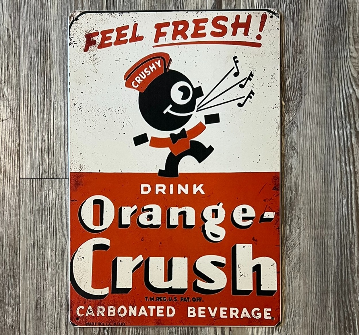 Drink Orange Crush 8 x 12 Novelty Vintage Metal Sign Shrink-Wrapped New!