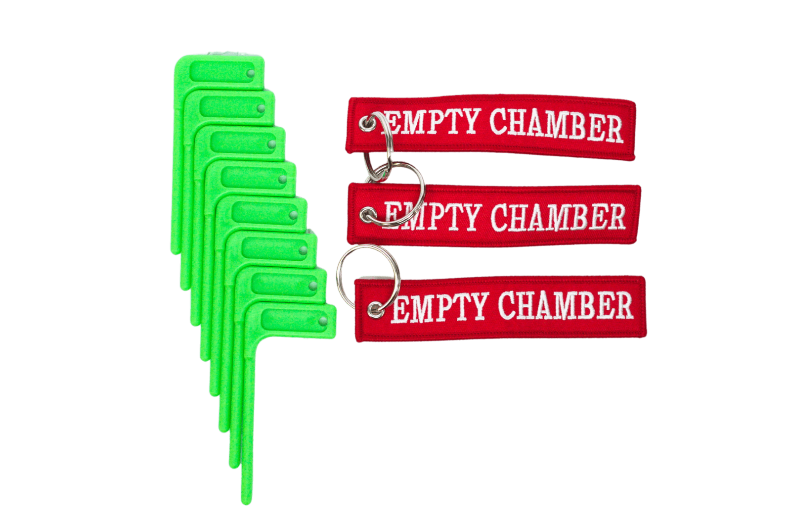 Sylvan Arms Empty Chamber Safety Flags with 3 Key Ring Tags