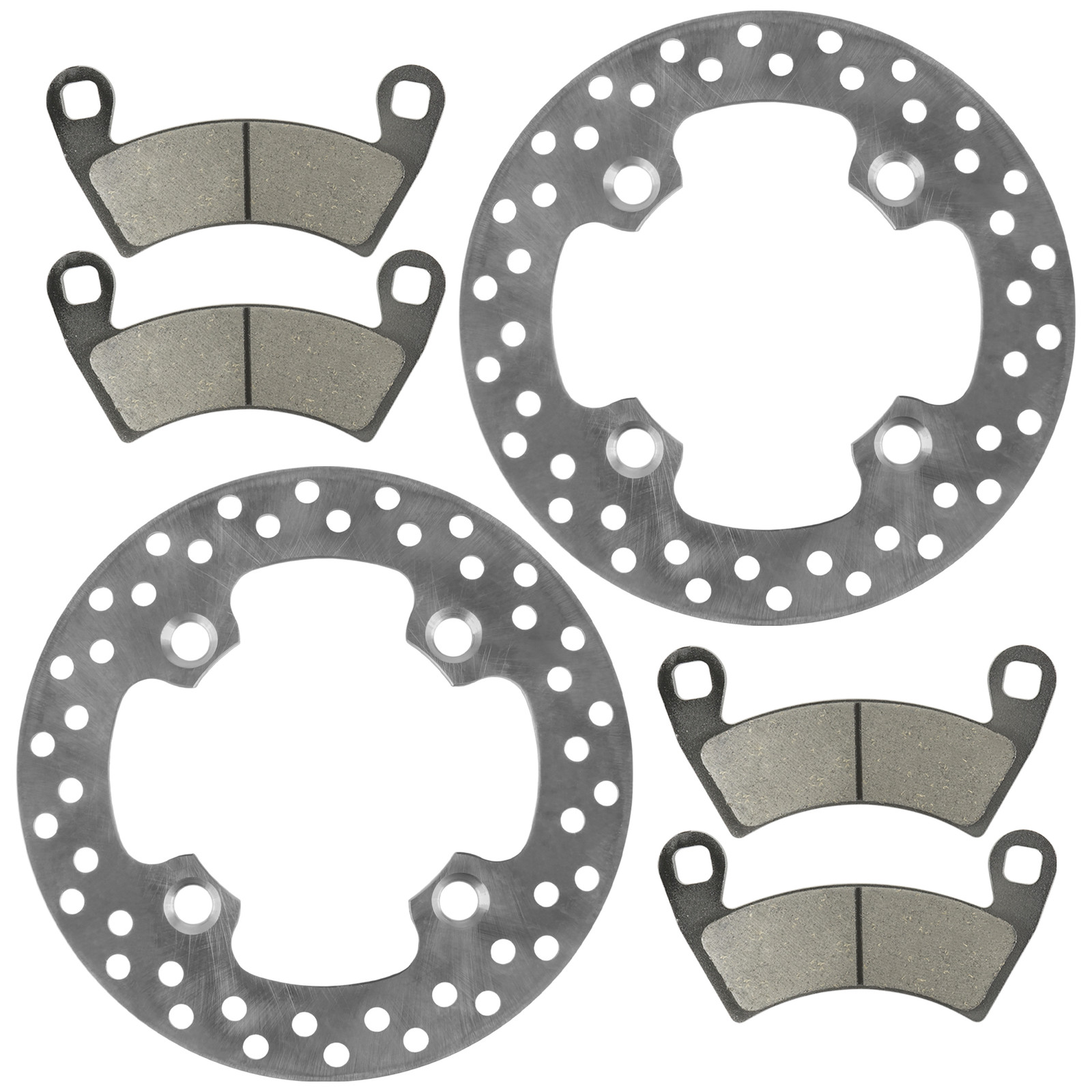 2 Front Brake Disc Rotor And Pads for Polaris Ranger XP 900 2013 2014 2015-2018