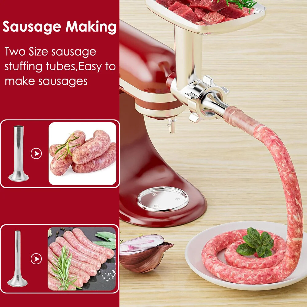 Kitchen Food Meat Grinder Sausage Stuffer Attachment For Kitchen-Aid Stand Mixer