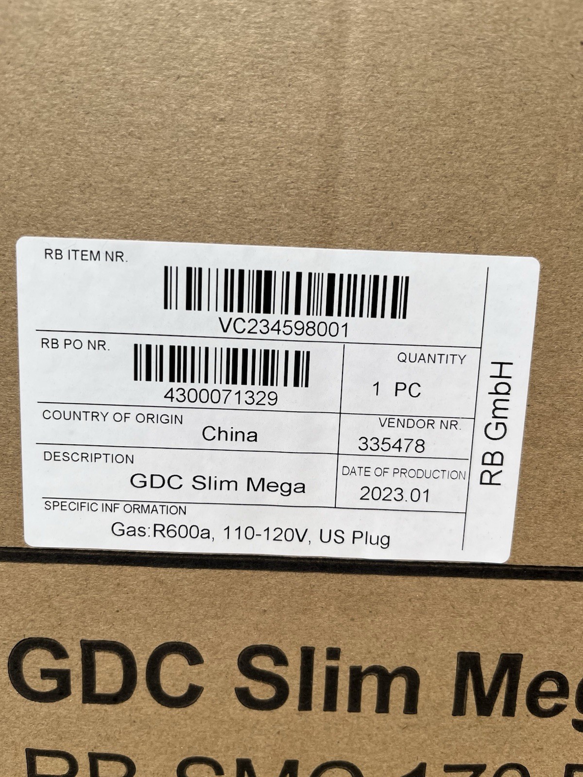 Red Bull GDC Slim Mega Fridge RB-SMC 170 ECO CCR