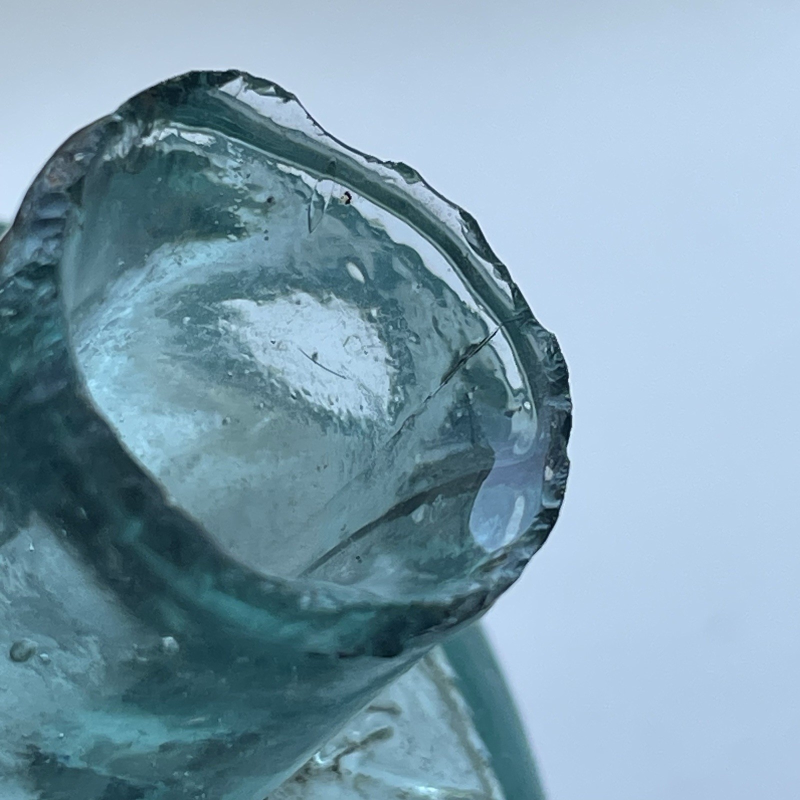 Antique Victorian Era Burst Top 8 Sided Ink Bottle