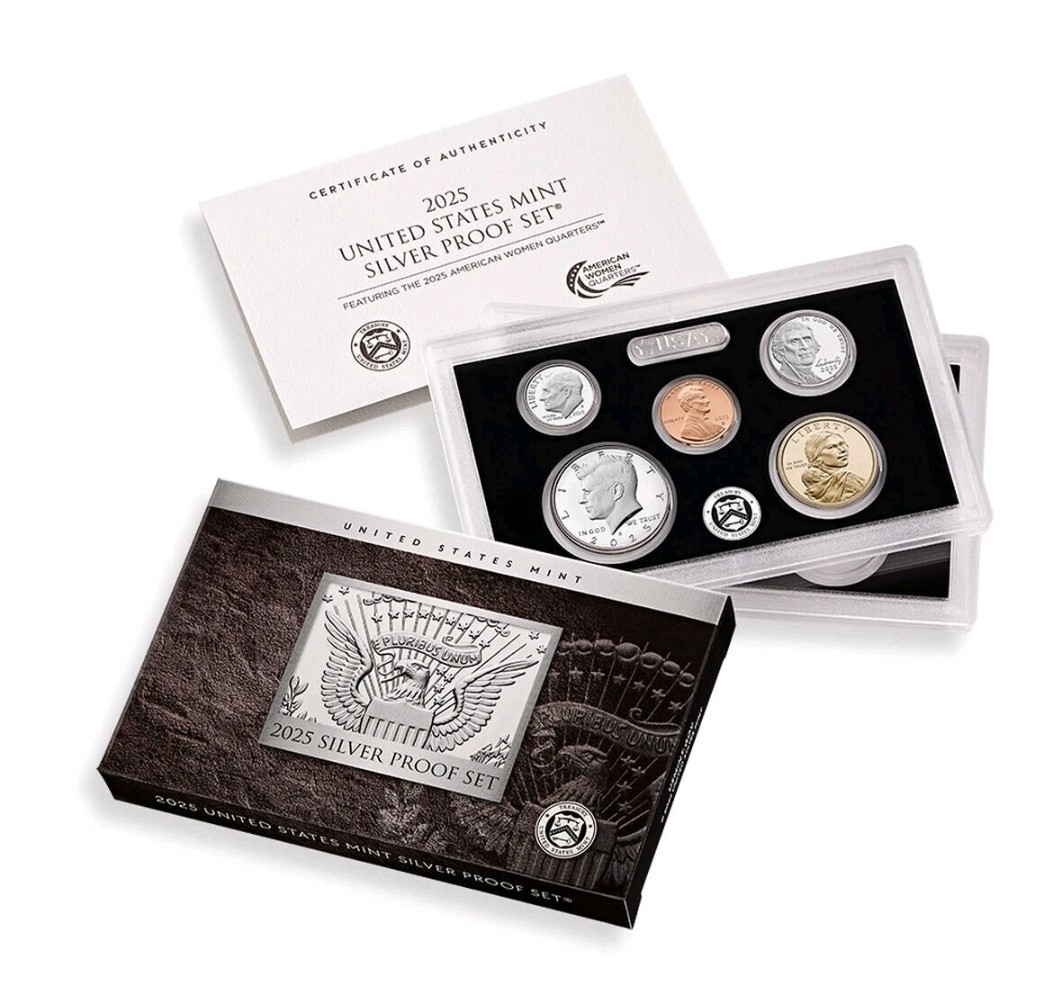 2025 Silver Proof Set 10 Coin 25RH Ultra Cameo Proof Box  COA Complete W/ Penny%