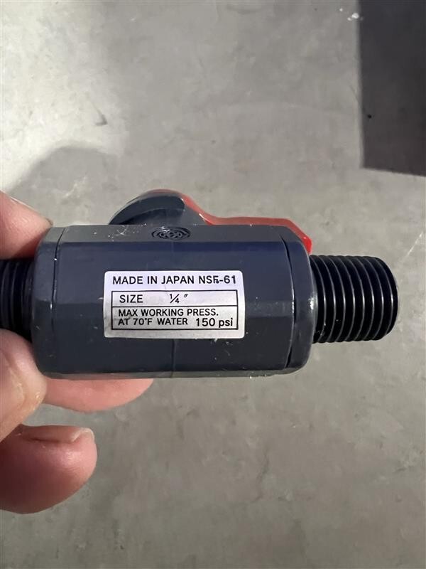 1/4" Qc X 1/4" Mnpt Ball Valve