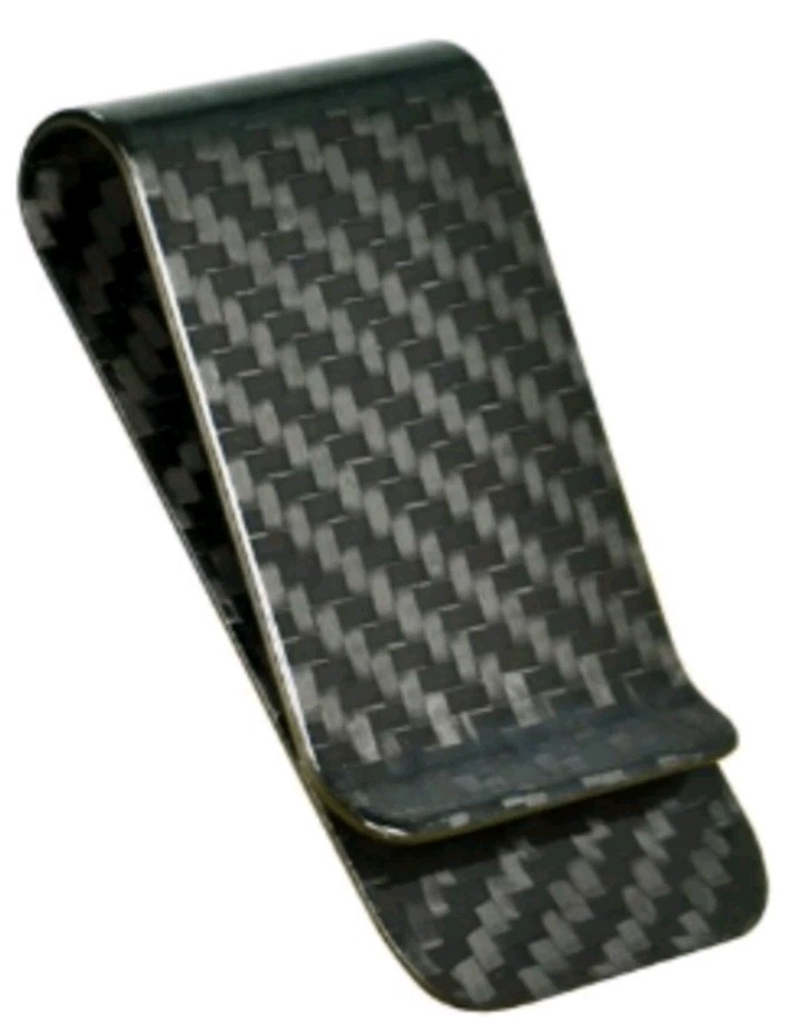 Real Carbon Fiber Money Clip Safepocket Business Credit Card Holder Cash Wallet