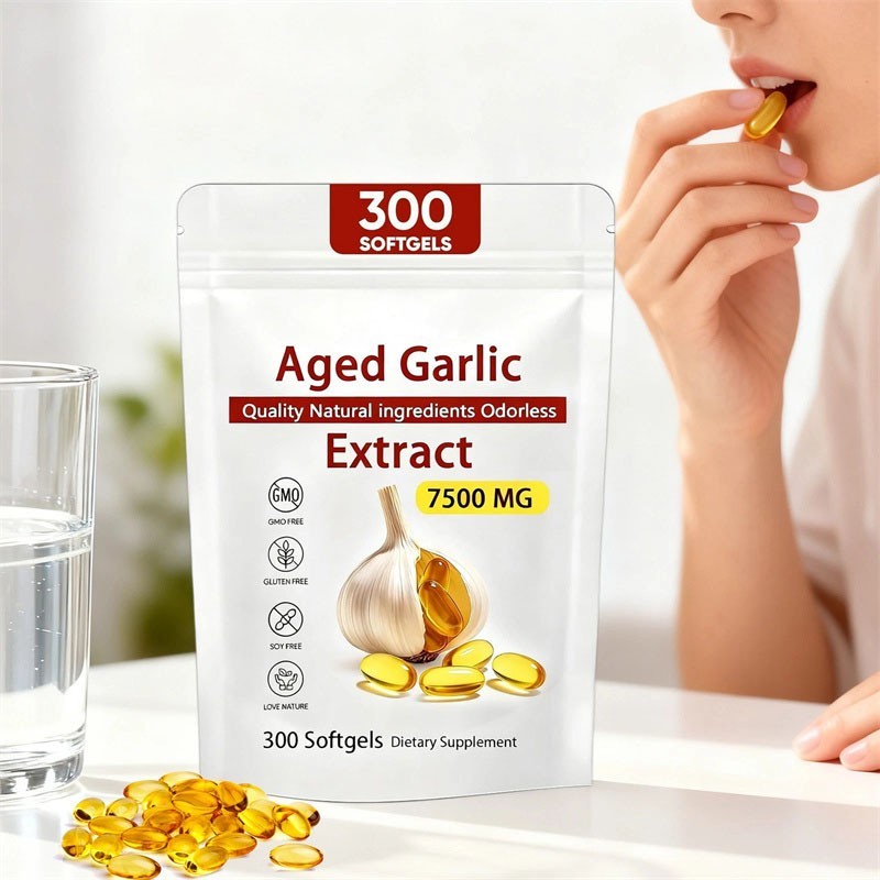 Elare Aged Garlic Extract, 300 Softgels, 7500mg Odorless | Heart & Immune US