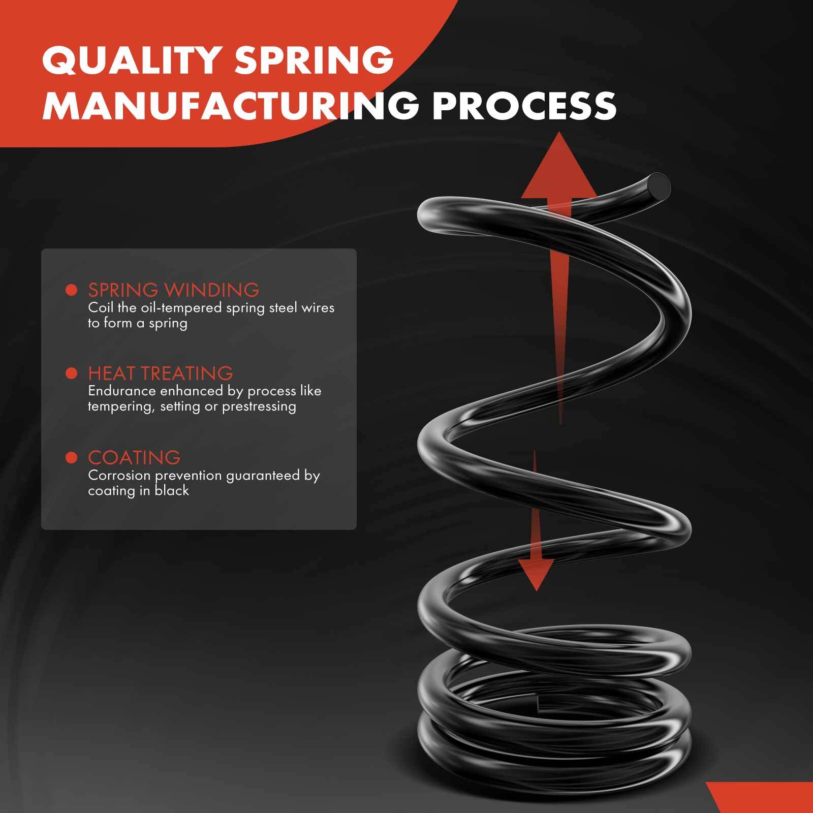 2xFront Side Coil Springs for Buick LeSabre Cadillac Chevrolet Impala Malibu GMC