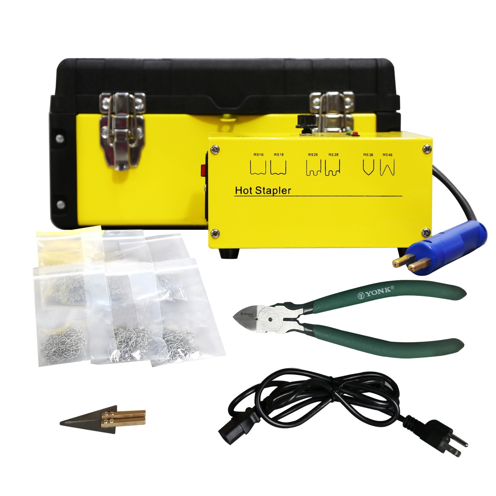 60W Hot Stapler Plastic Welder Welding Repair Kit Gun Car Bumper Tool 600Staples