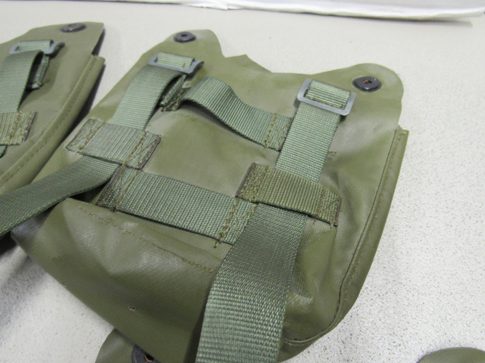 Danish M/45-59 Web Gear Canteen Cover Rubberized New Old Stock OD Green