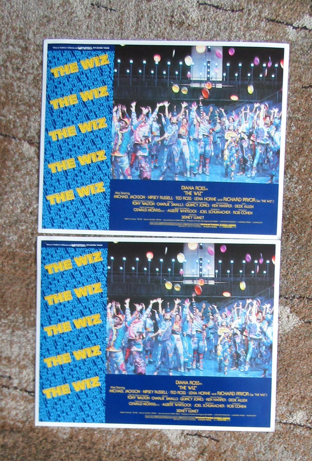 1978 Original Movie Poster 27 X 41 The Wiz One Sheet Printed USA + 8 Lobby Cards