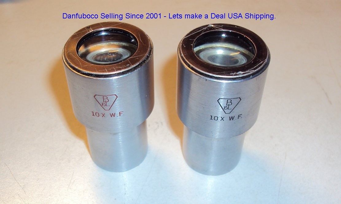 Bausch & Lomb , 10X W.F. Microscope Lens Stainless steel shell Heavy 2 you get