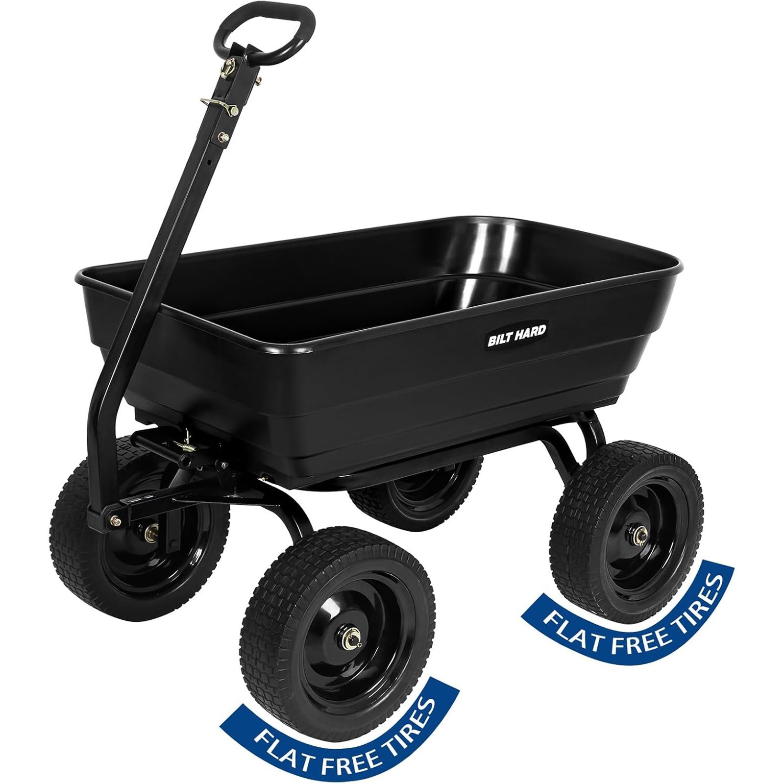 BILT HARD Poly Garden Dump Cart 1200 lb 7 cu ft Utility Wagon For Yard 13'' Tire