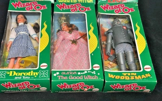 Vintage MEGO FIGURES 1974 WIZARD OF OZ Lot of (6) ORIGINAL BOXES UNUSED DOLLS