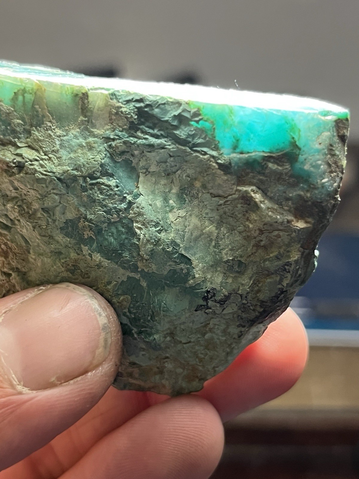 Bagdad Mine Gem Silica Chrysocolla 42 High Grade Old Stock Rough Arizona