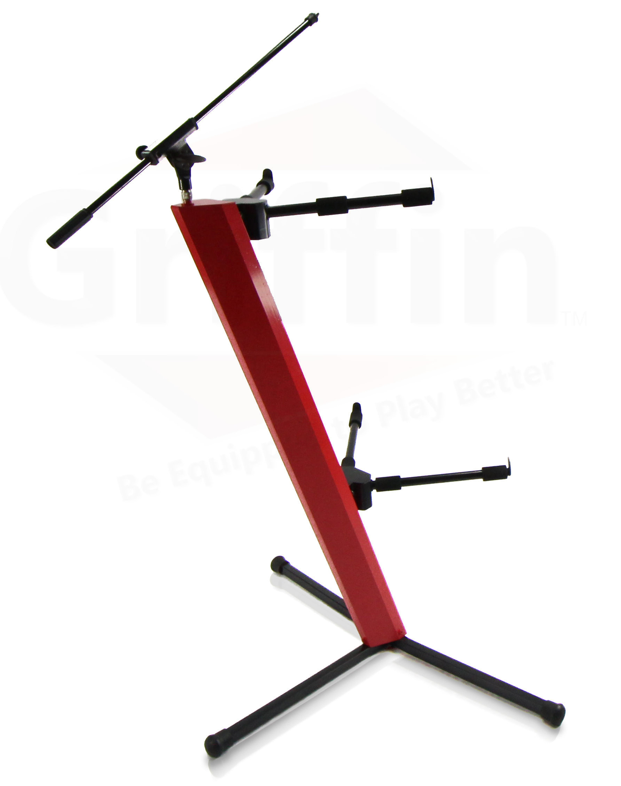 GRIFFIN Two Tier Column Keyboard Stand - Mic Boom 2 Arm Double Mount Studio Gear