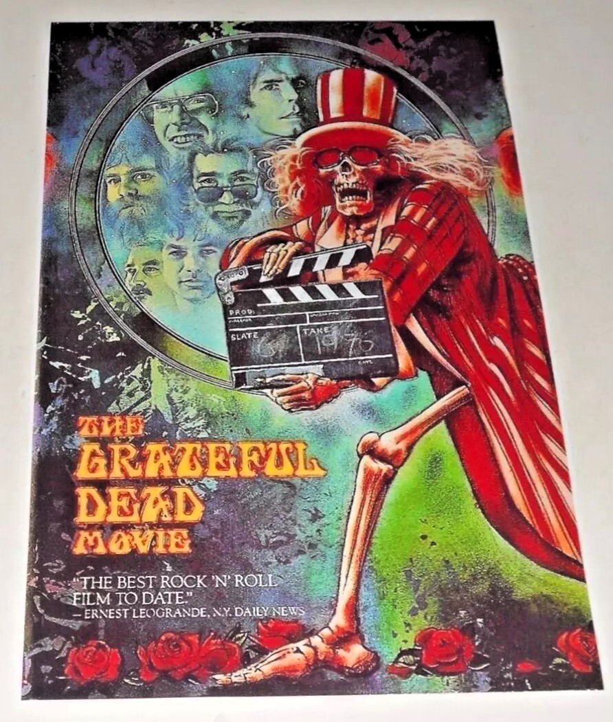 Grateful Dead Jerry Garcia / Bob Weir The Movie 1976 Color Poster 19" x 13"