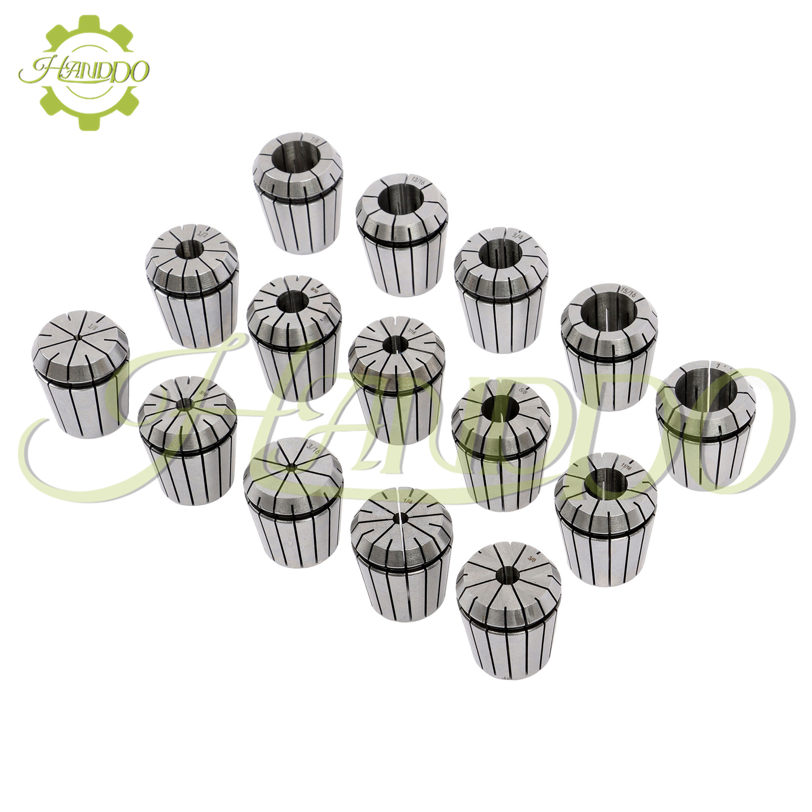 15Pcs ER40 Collet Set R8 Shank Chuck Tools for Milling Machine, lathe, Drilling