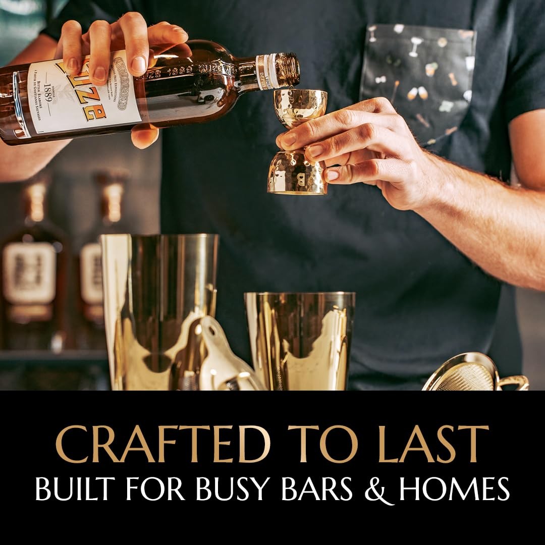 Hammered Bell Jigger by Bull In China - Premium 100% Bell, Brass