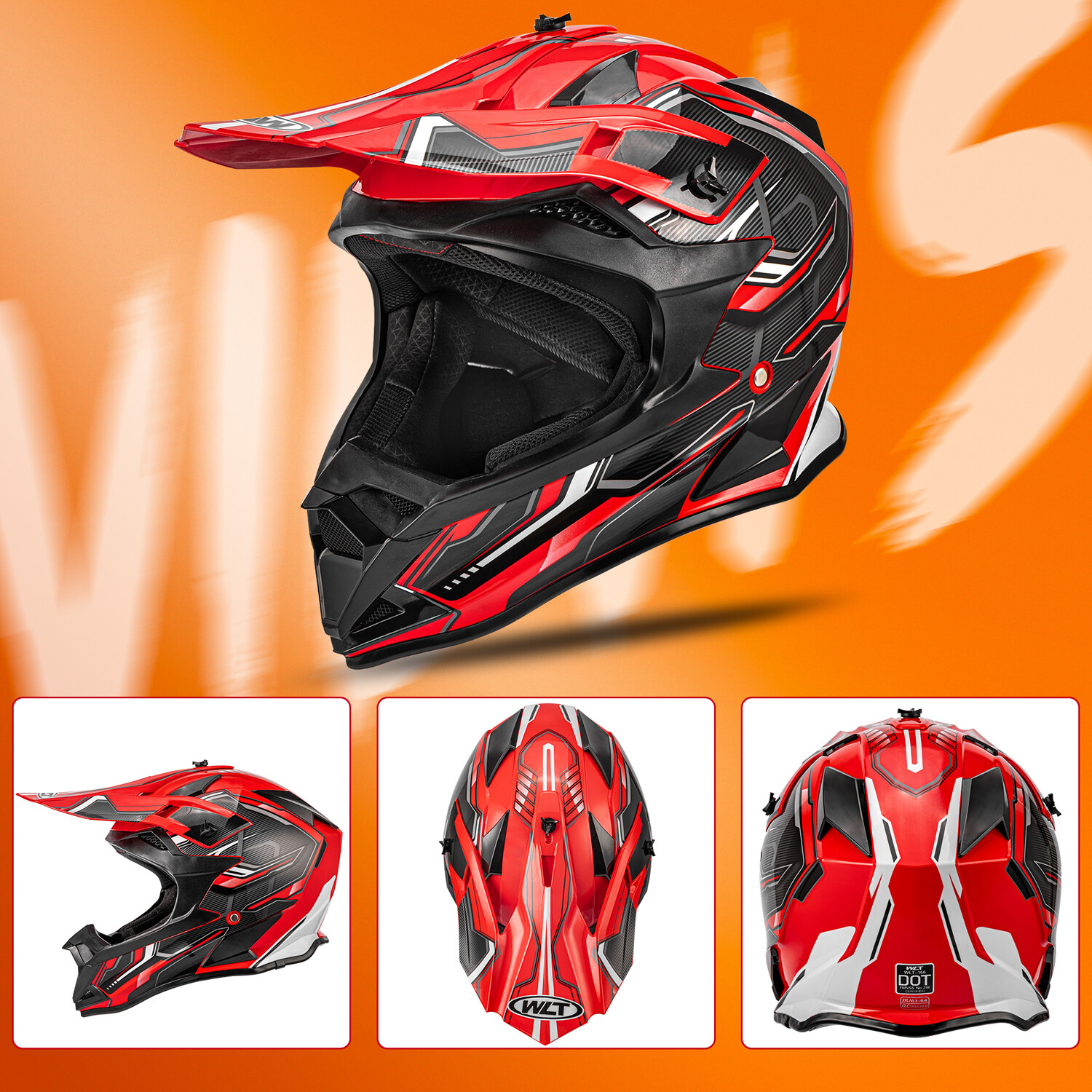 Open Face DOT Adult Motorcycle Motorcross Helmet ATV MX Dirt Bike Size M/L/XL/XL