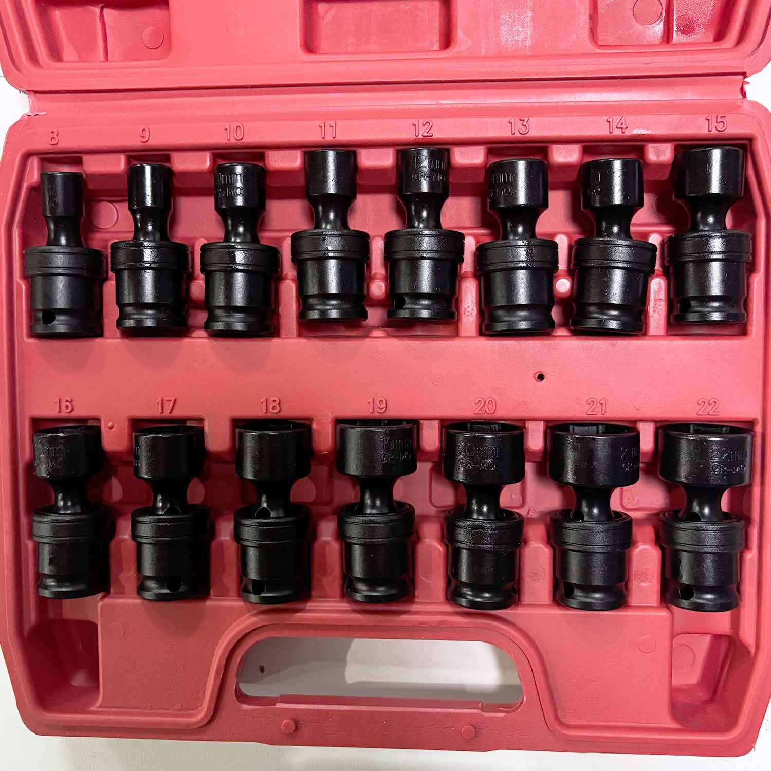NEW 15-Piece 3/8" Drive Shallow Impact Universal Joint Socket Set, Swivel Socket