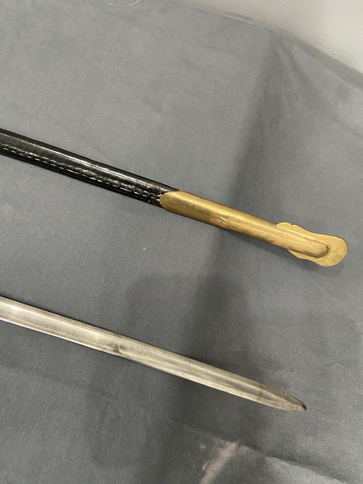 Original Early CIVIL WAR Ames M1840 NCO Sword 1862 w/Repro Leather Scabbard