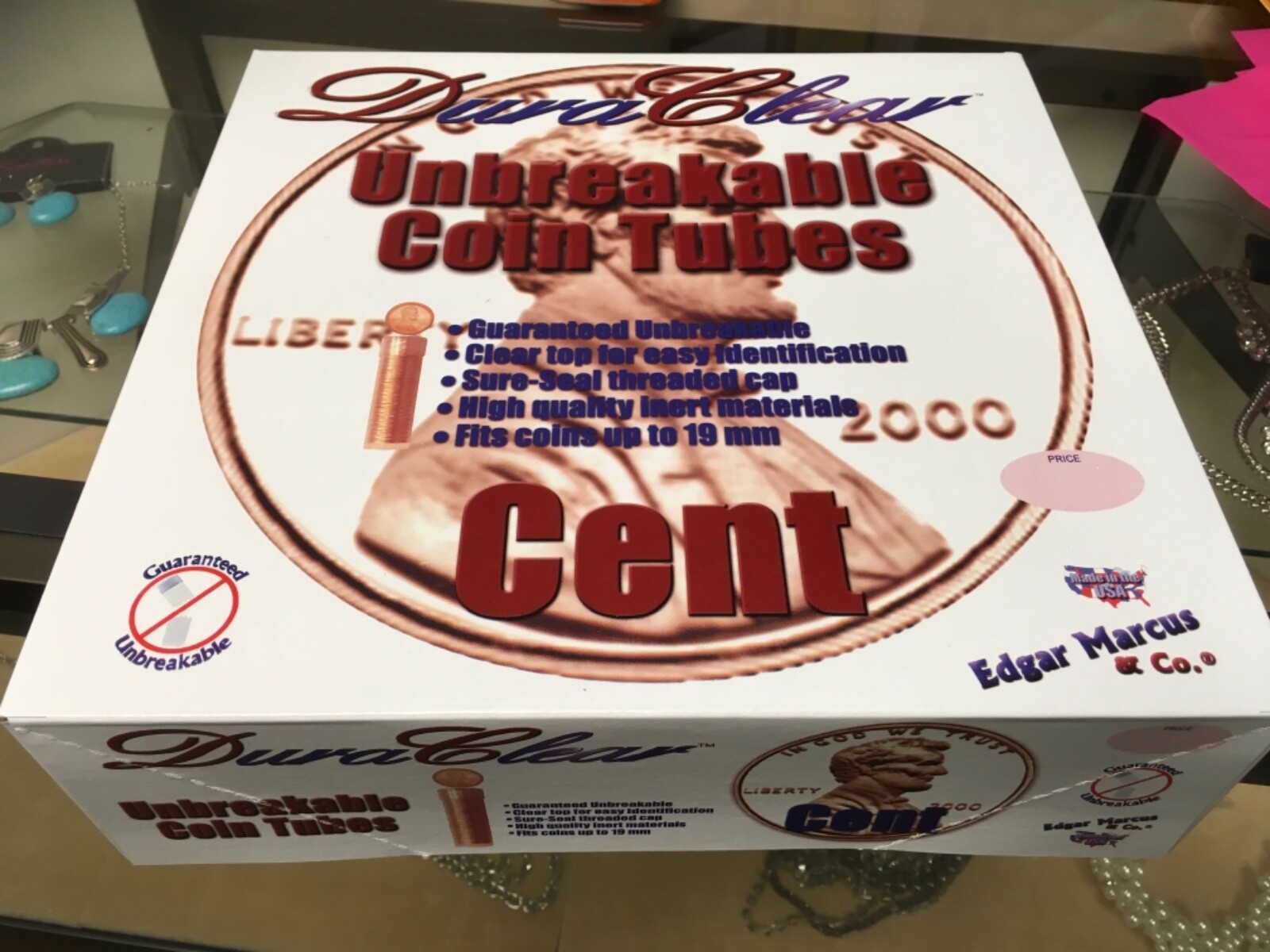 100 New Round Duraclear Coin Tubes for Pennies/Cents in Original Box