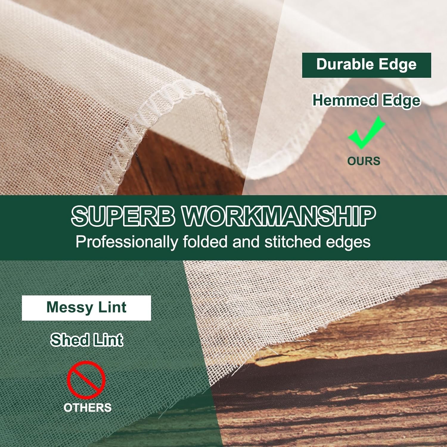 6 Pcs Cheese Cloth 20x20" – Grade 100 Unbleached Organic Muslin for Straining...