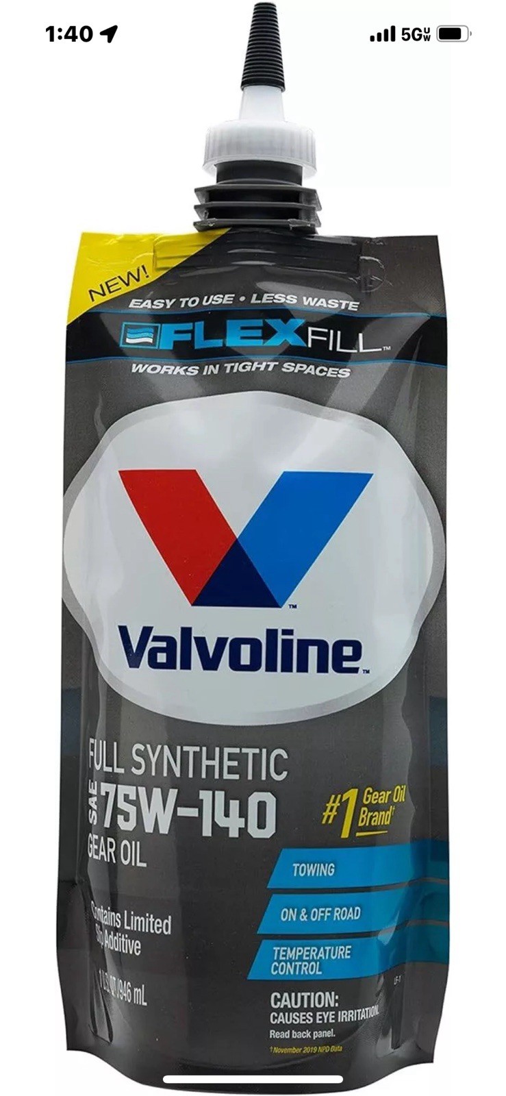 Valvoline 75W-140 Full Synthetic Gear Oil COMBINED SHIPPING