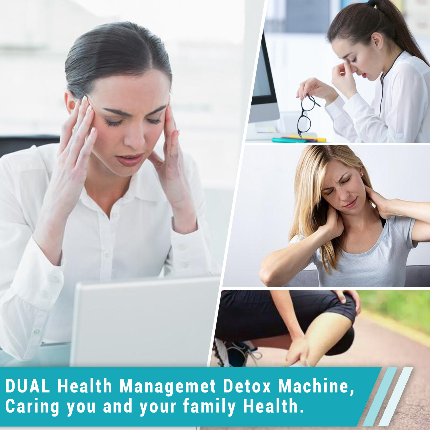 Dual Detox Ionic Foot Bath Spa Cleanse Massage Machine w/ Infrared Belt Home