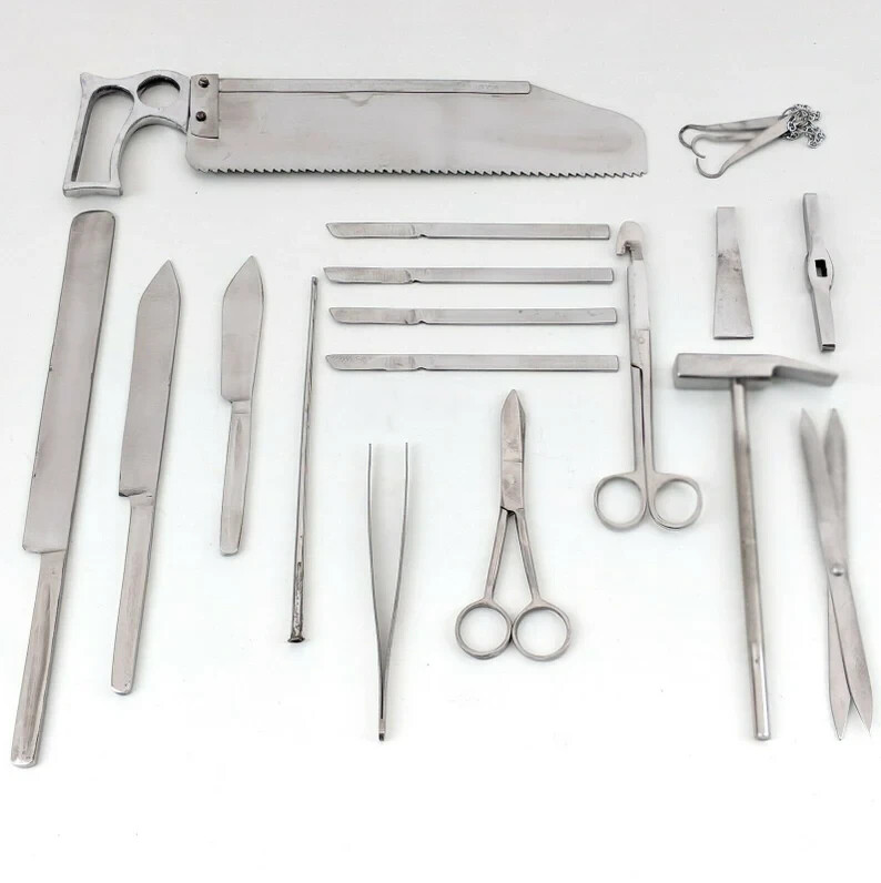 Post Mortem Kit, Vintage Style Medical, Embalming, Oddities, Curiosities