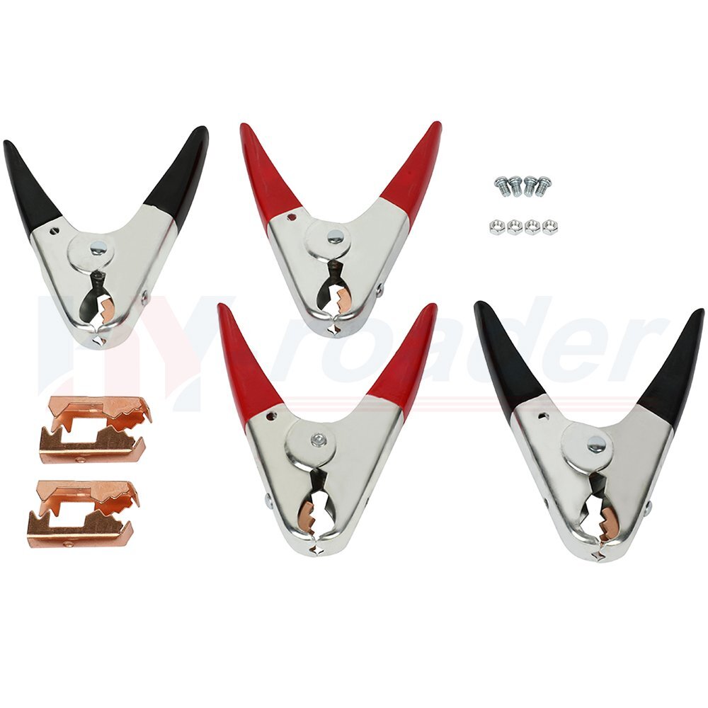 2 Pair Battery Booster Cable Parrot Clamps Heavy Duty 1100AMP Jumper Replacement