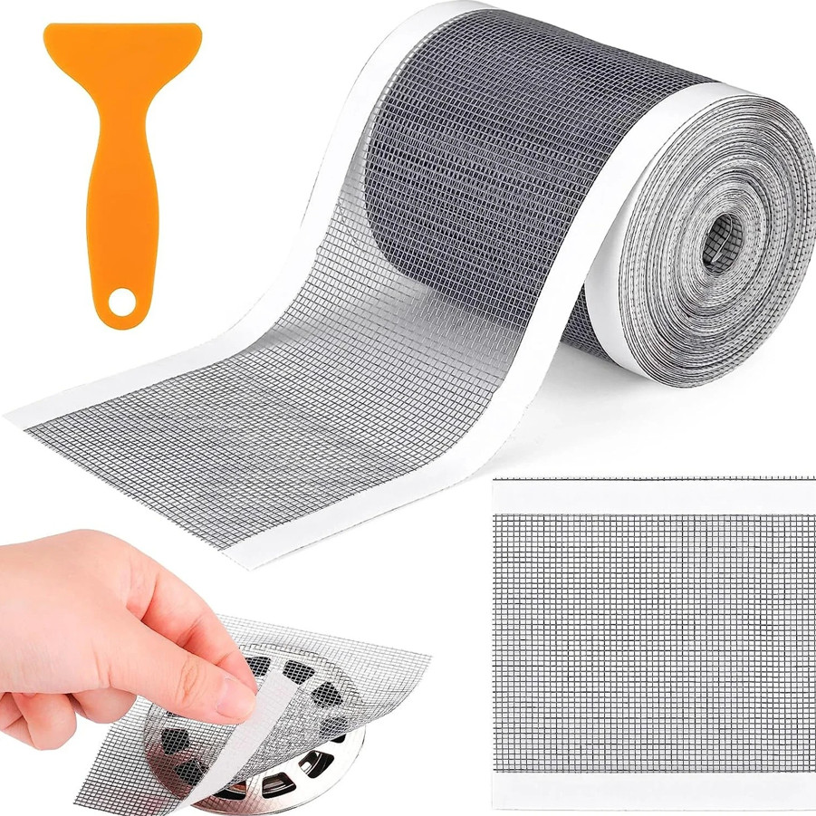1pcs Cuttable Self-Adhesive Shower Drain Hair Catcher – 5m/10m Disposable Filter