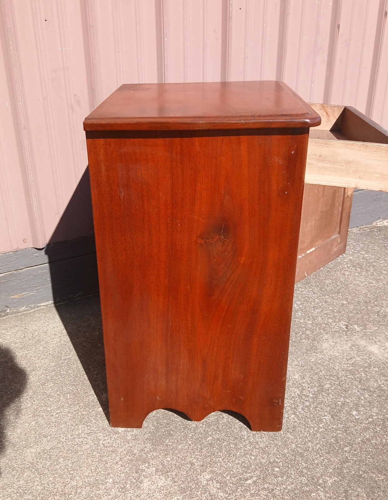 Antique Walnut One Door Wash Stand Commode with Drawer 1870s