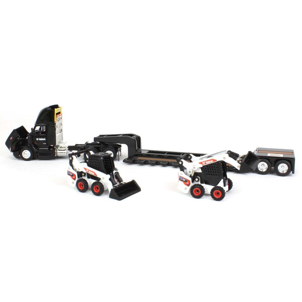 ERTL 1/64 Peterbilt 579 w/ Lowboy & 2 Bobcat S76 Skid-Steer Loaders 16446