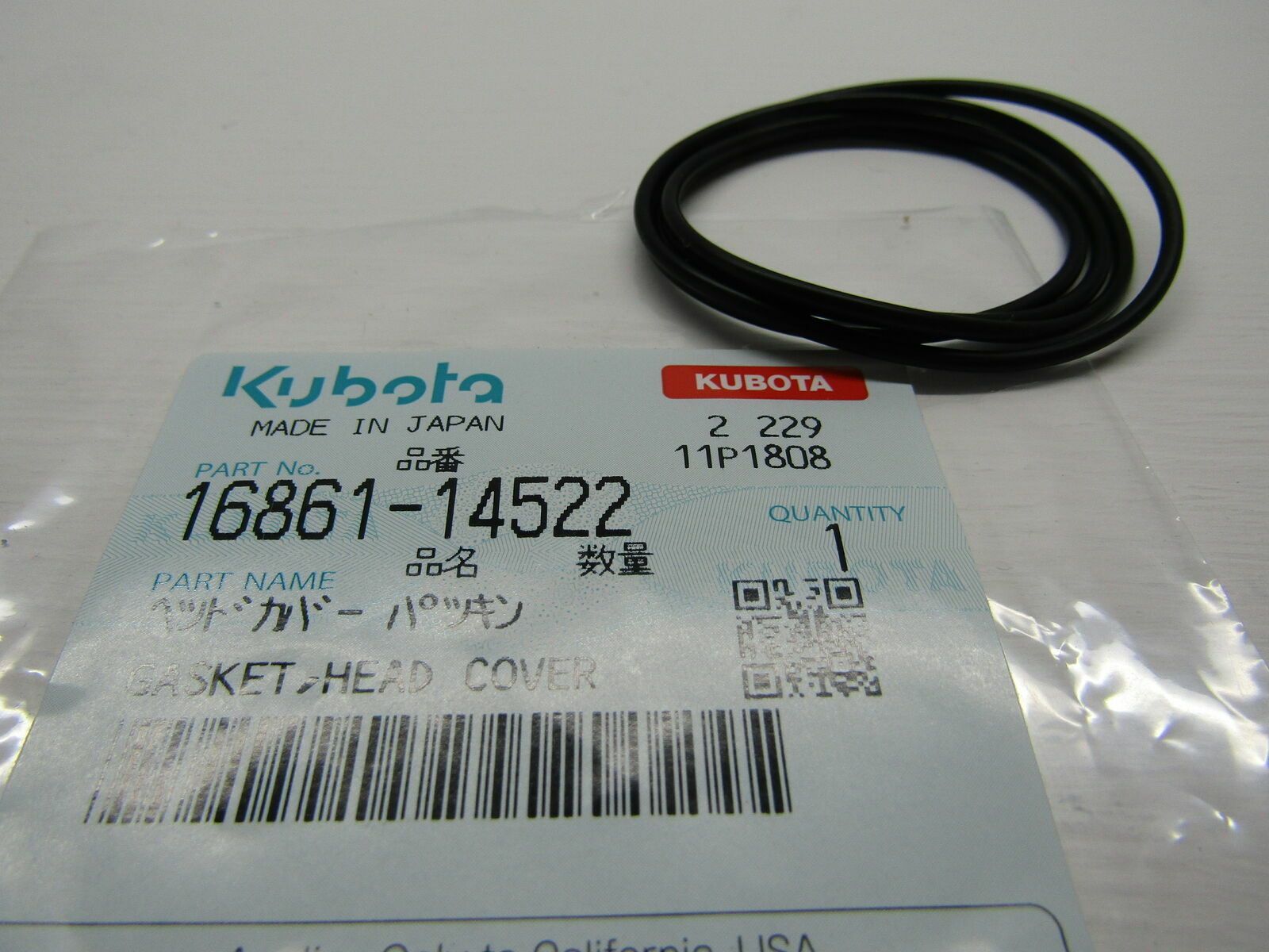 GENUINE OEM KUBOTA VALVE COVER GASKET 16861-14522 D722 D782 DF752 WG750 WG752