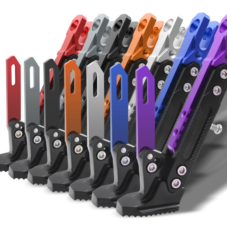 Universal Aluminum Alloy Adjustable Kickstand Foot Side Stand For Motorcycle