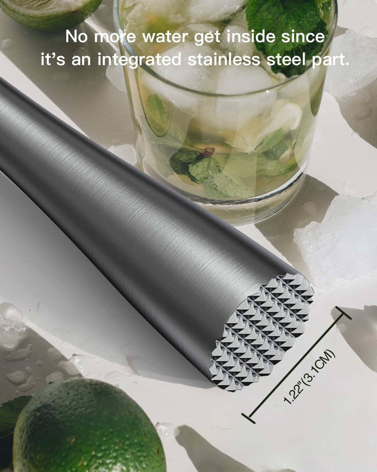 10 Inches Stainless Steel Muddler and Mixing Spoon 10 inches,