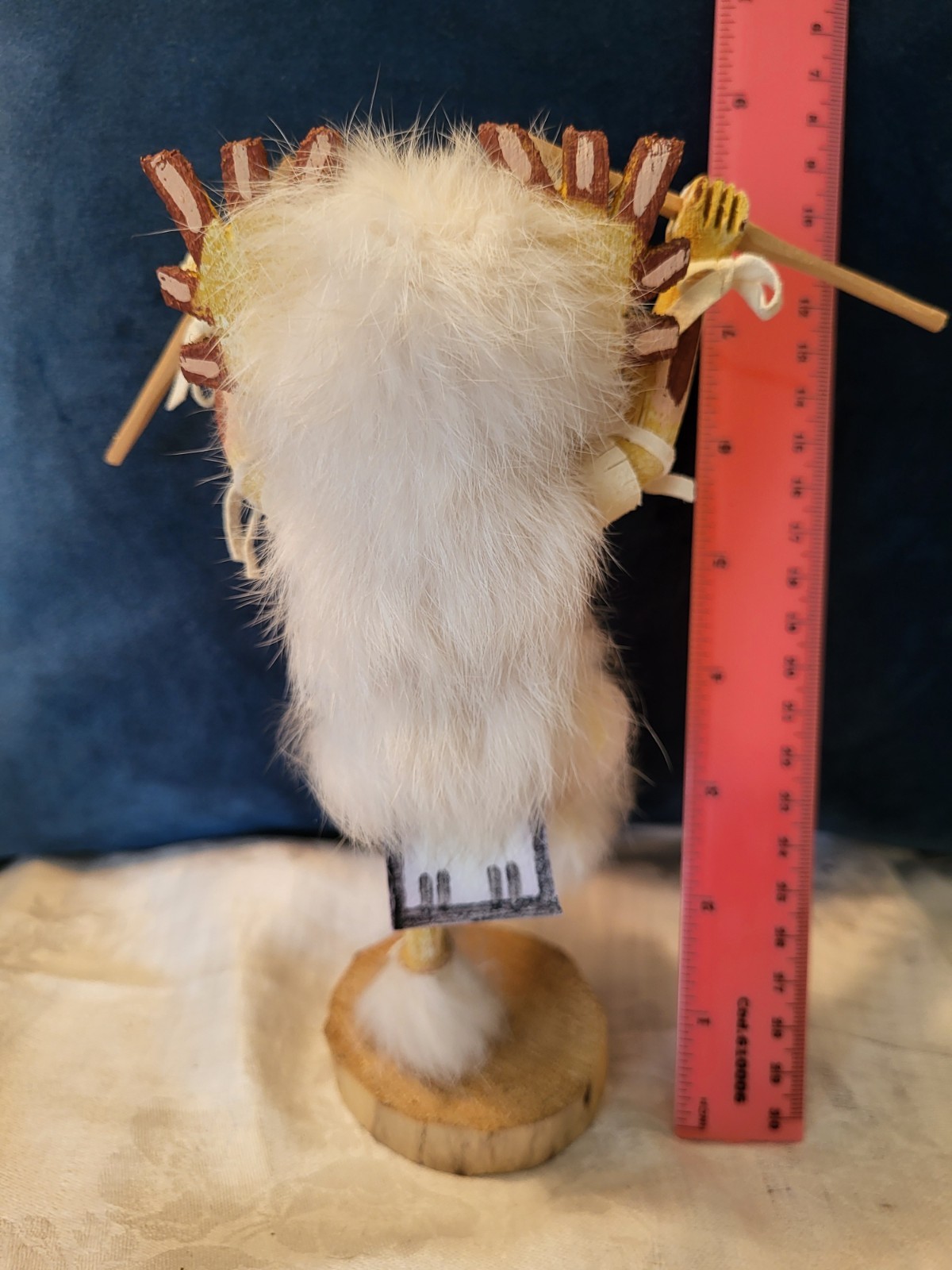 Native American White Owl Kachina Katsina doll figure signed Largo