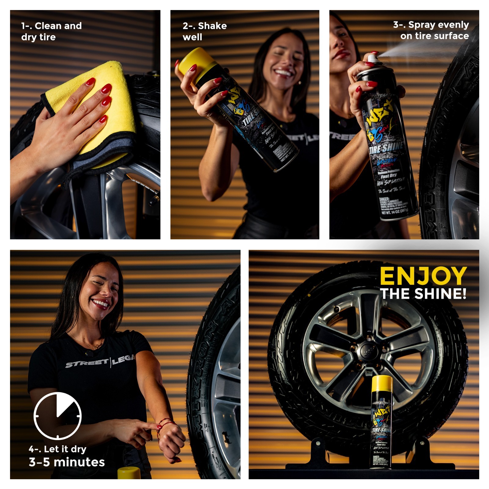 Street Legal The Ultimate Wet Tire Shine Wet Look High Gloss Long Lasting Box