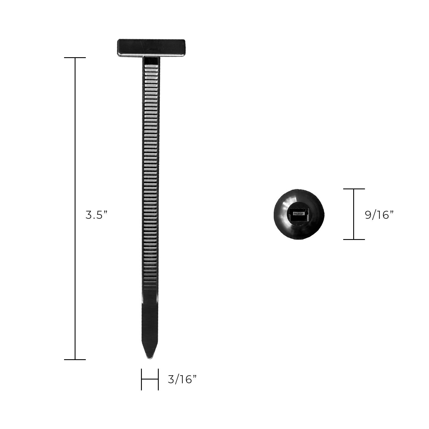 Nylon Universal Cable Tie Buckle Heavy Duty Self-Locking Zip Ties Pick Pack