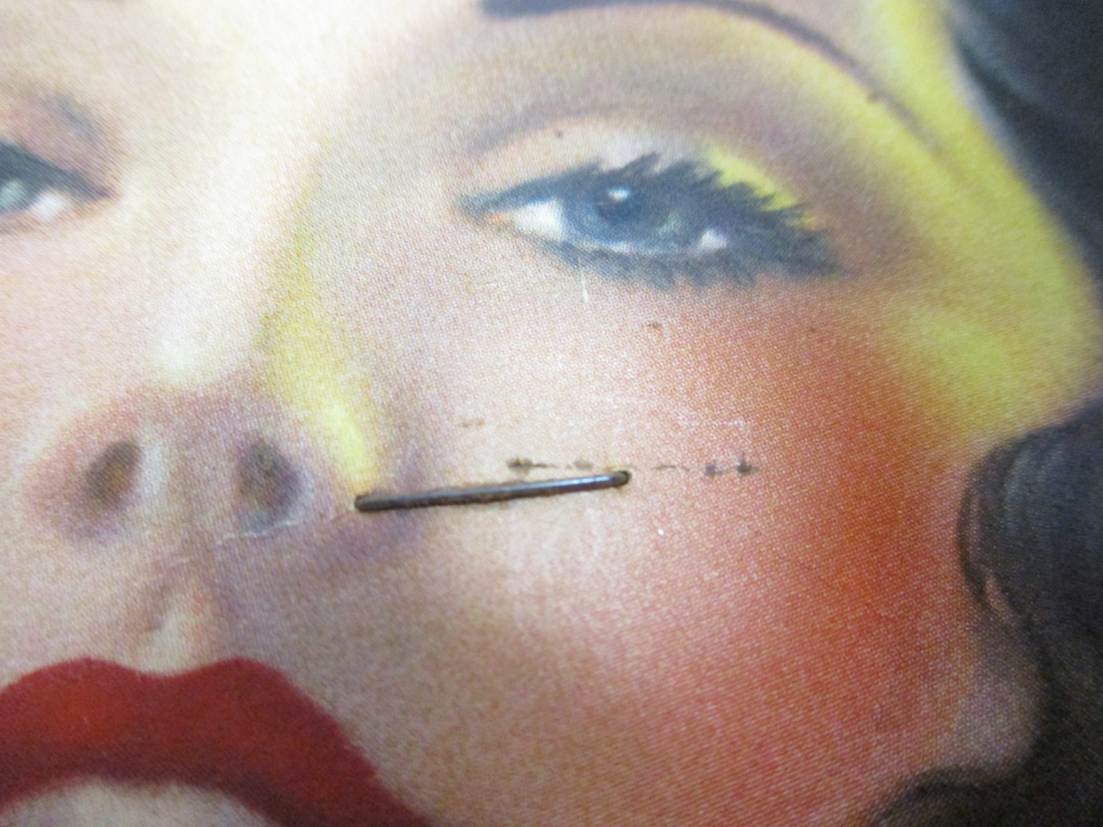 Vintage 1939 L.B. Hair Oil Hand Fan Advertisement, Used