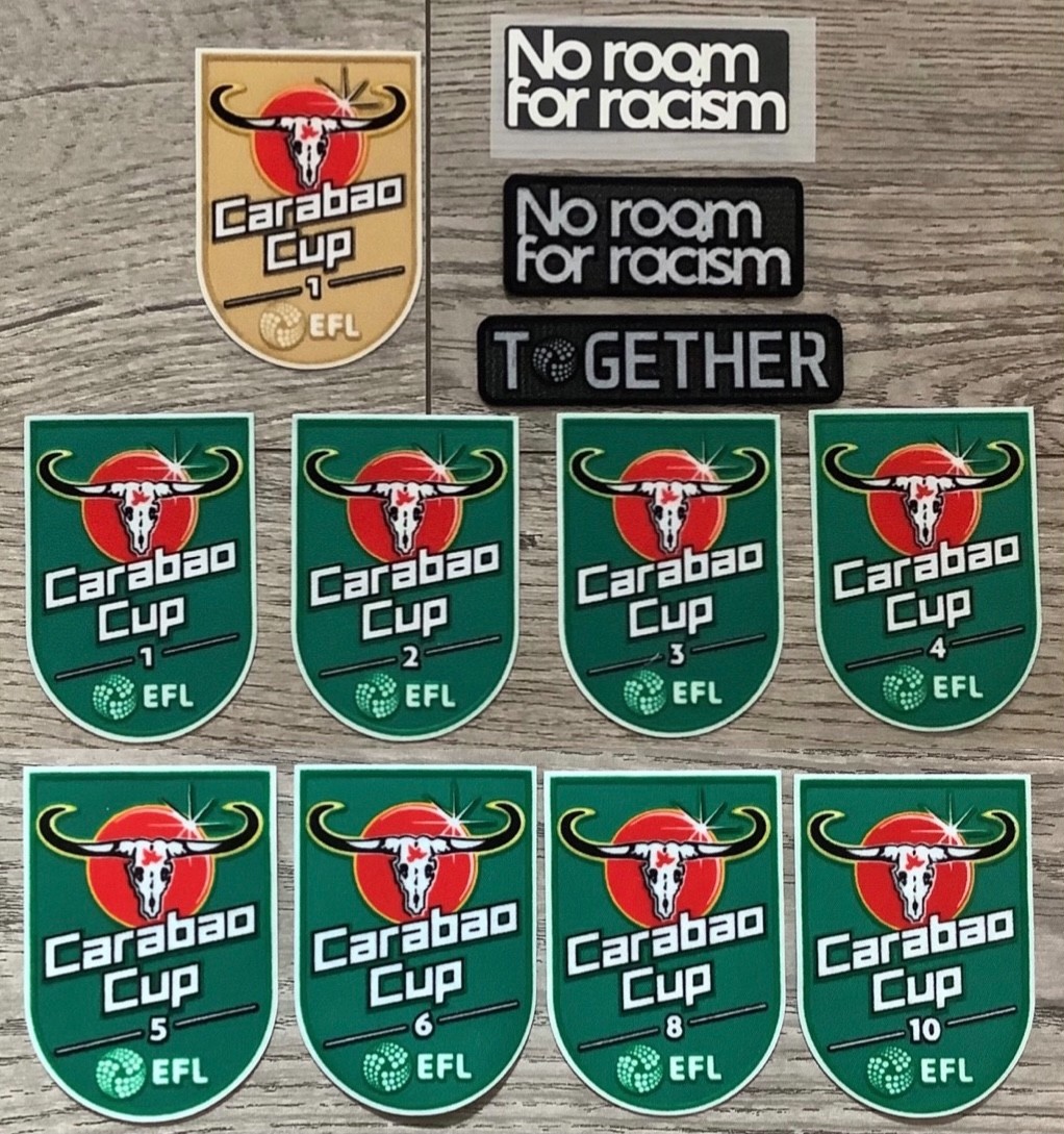 2025-2026  EFL CARABAO CUP WINNERS + NO ROOM+TOGETHER SLEEVE PATCHES