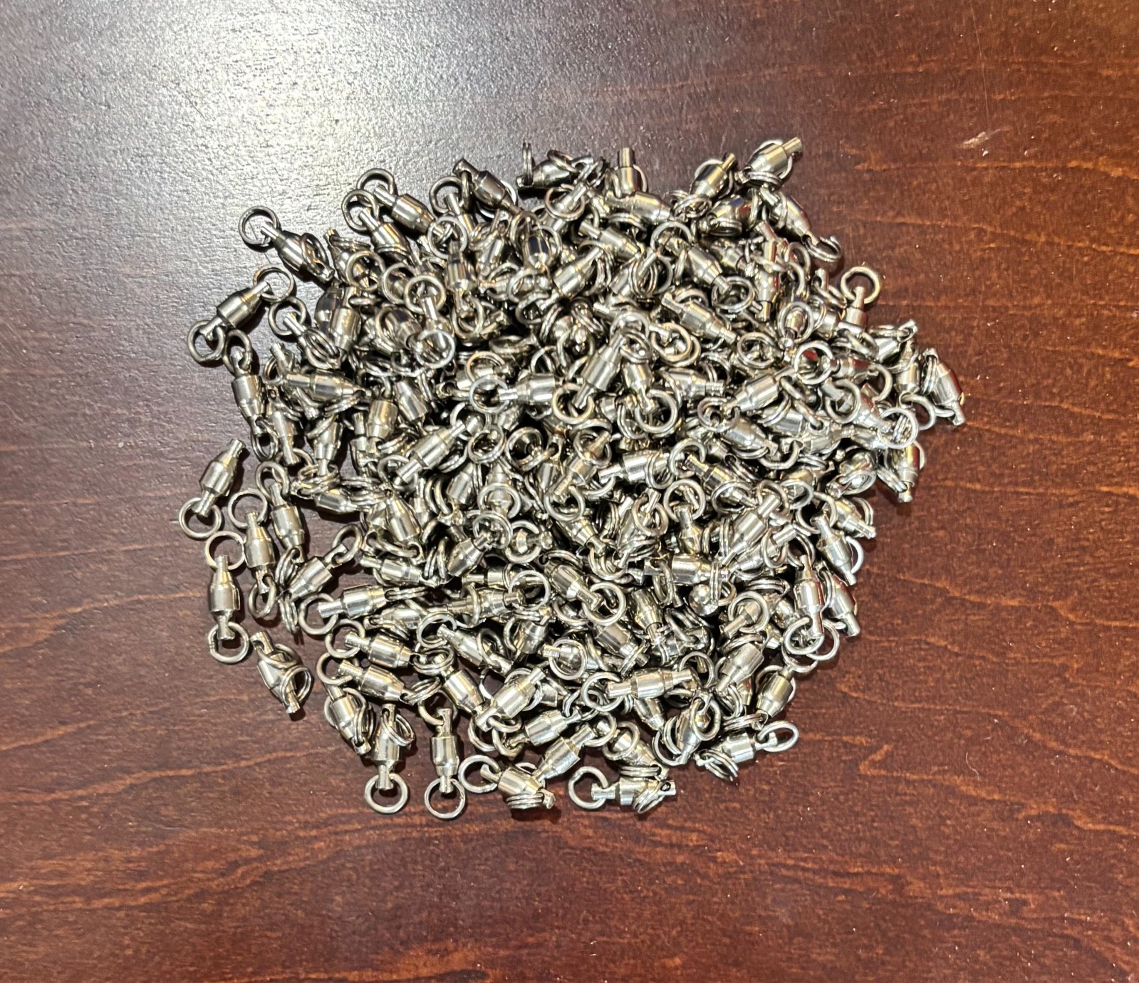 Ball Bearing Swivel with Split Ring Heavy Duty Stainless Steel 100 Pack