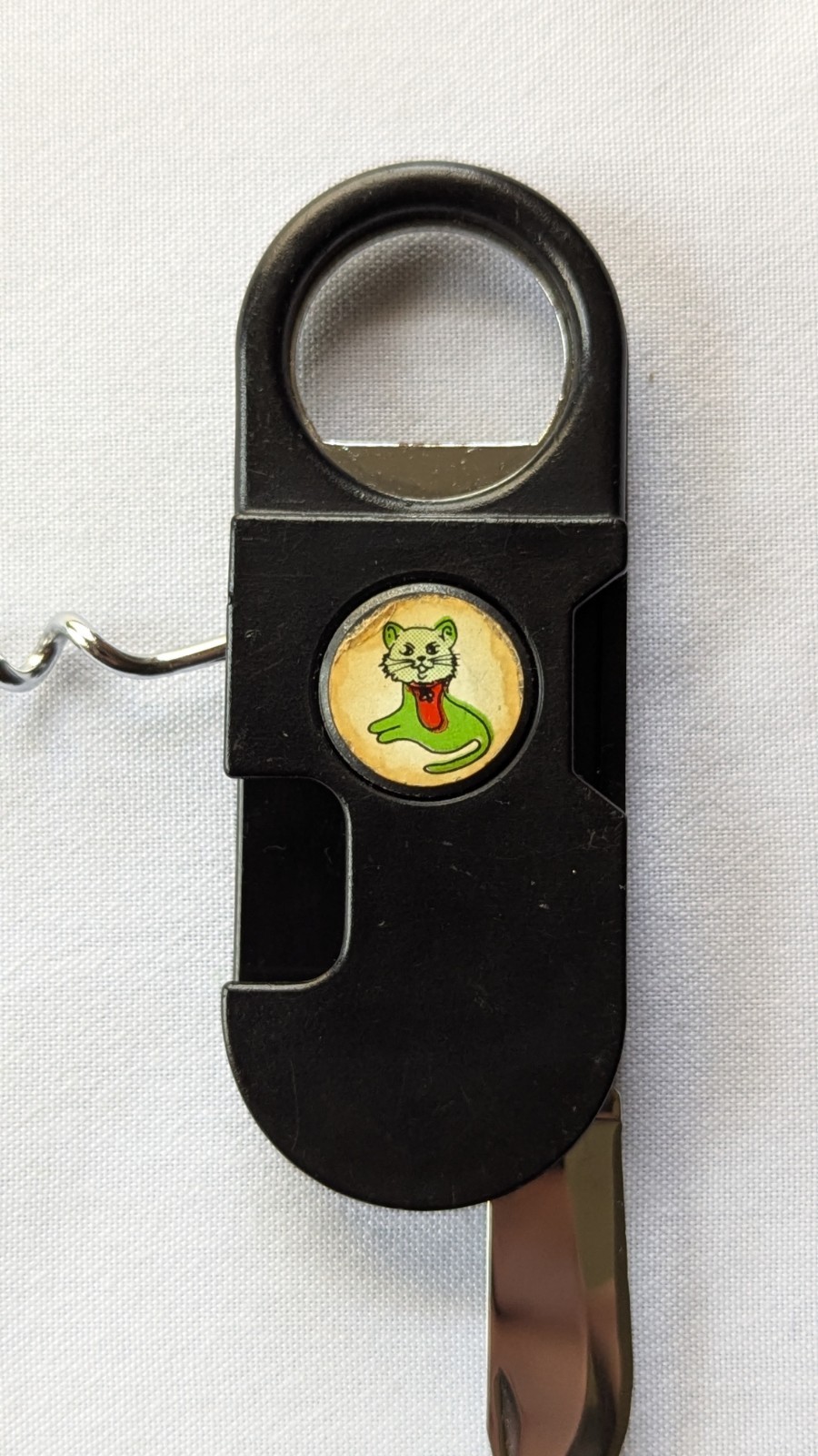 Great Smokey Mountains Advertisment Bar Multi Tool Corkscrew Opener Knife Cat