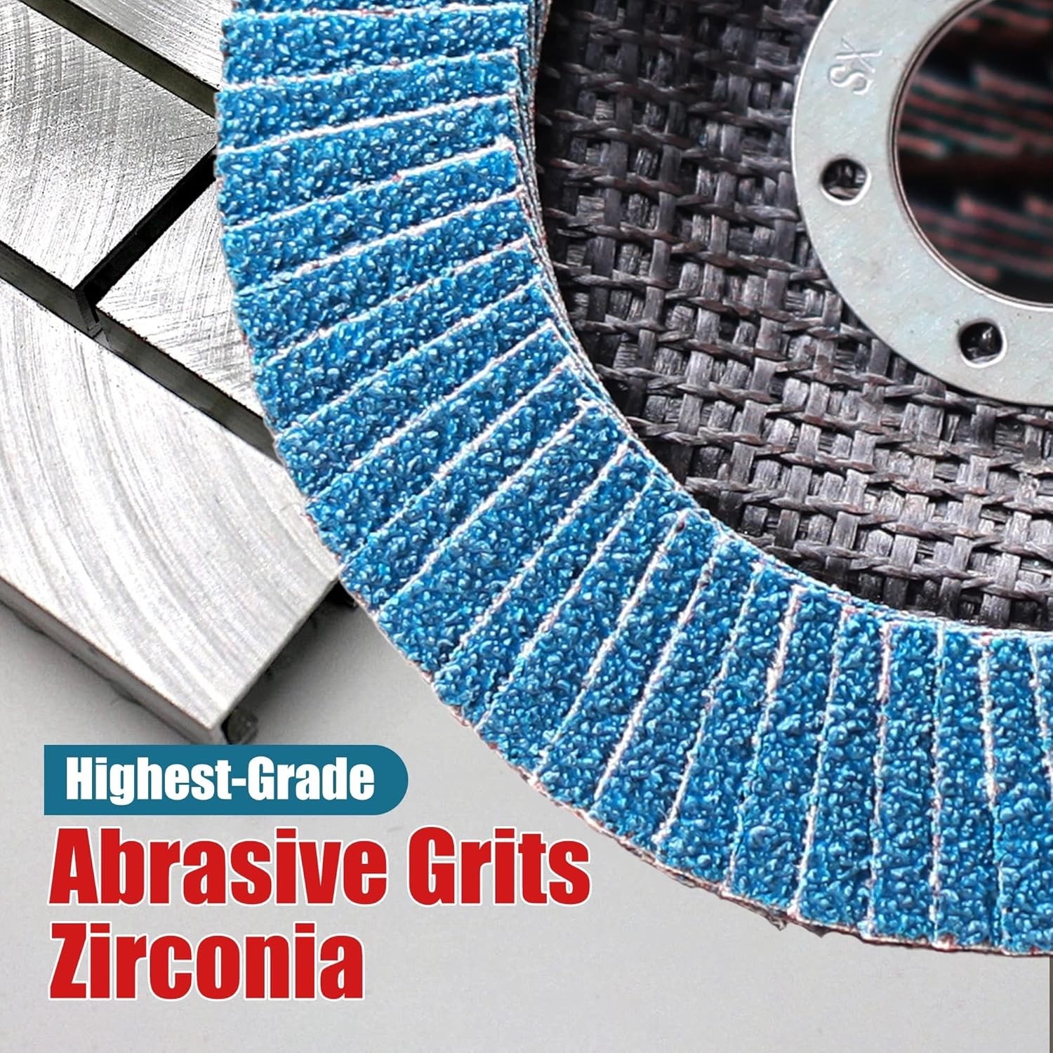 50pk EZARC 40 Grit, 4 1/2 X 7/8-Inch Flap Sanding Disc, Type 29 Zirconia